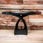 Mid-Century Modern Coffee Table Base in Matte Black Steel, 16.2