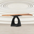Mid-Century Modern Coffee Table Base in Matte Black Steel, 16.2