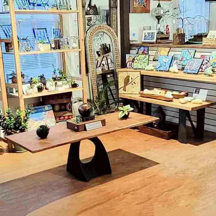 Mid-Century Modern Coffee Table Base in Matte Black Steel, 16.2