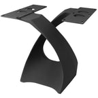 Mid-Century Modern Coffee Table Base in Matte Black Steel, 16.2