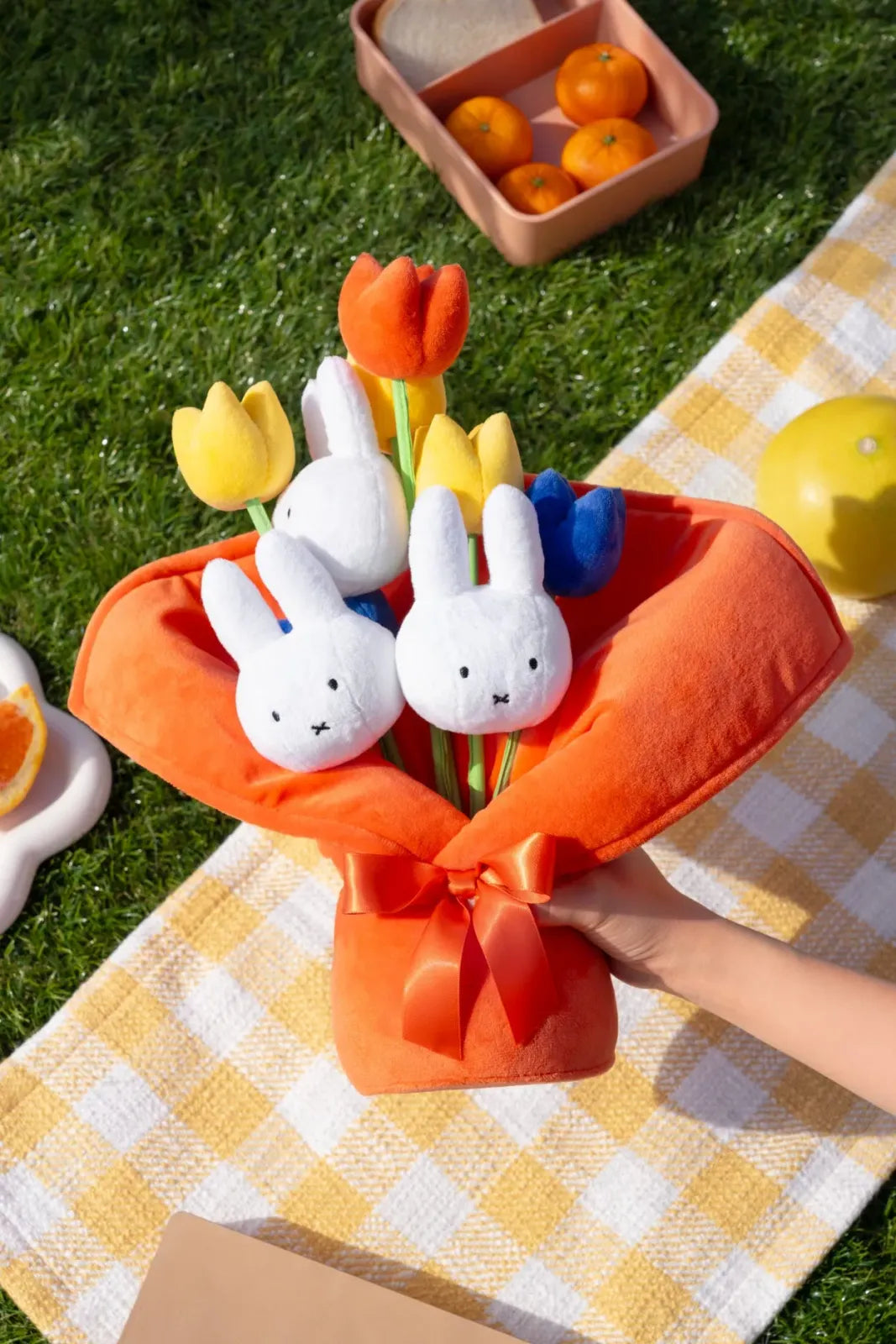 Miffy Tulip Plush Bouquet with Cheerful Floral Design for Cozy Displays, Collectible Decor and Heartwarming Gifts