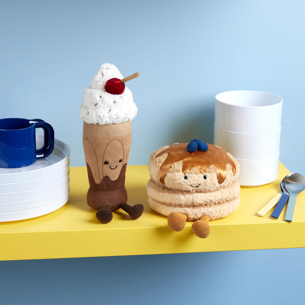 Milkshake Plush Toy with a Smiling Face and Soft Texture for a Food-Themed Plushie Collection