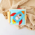 Mini Busy Book for Practical Skills and Imaginative Play with Three Dinosaur Finger Puppets