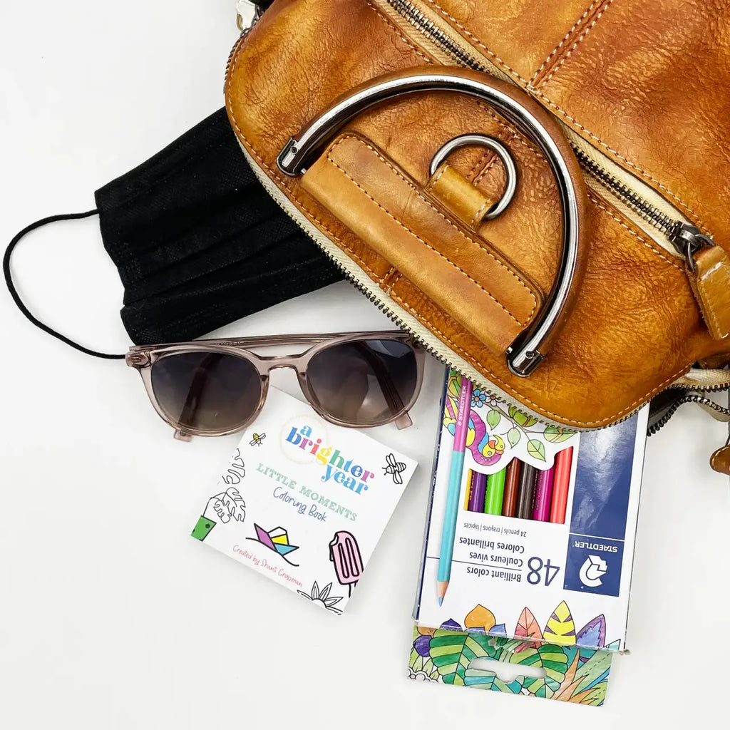 Mini Coloring Book, 3 x 3 Inch 50-Page Creative Activity