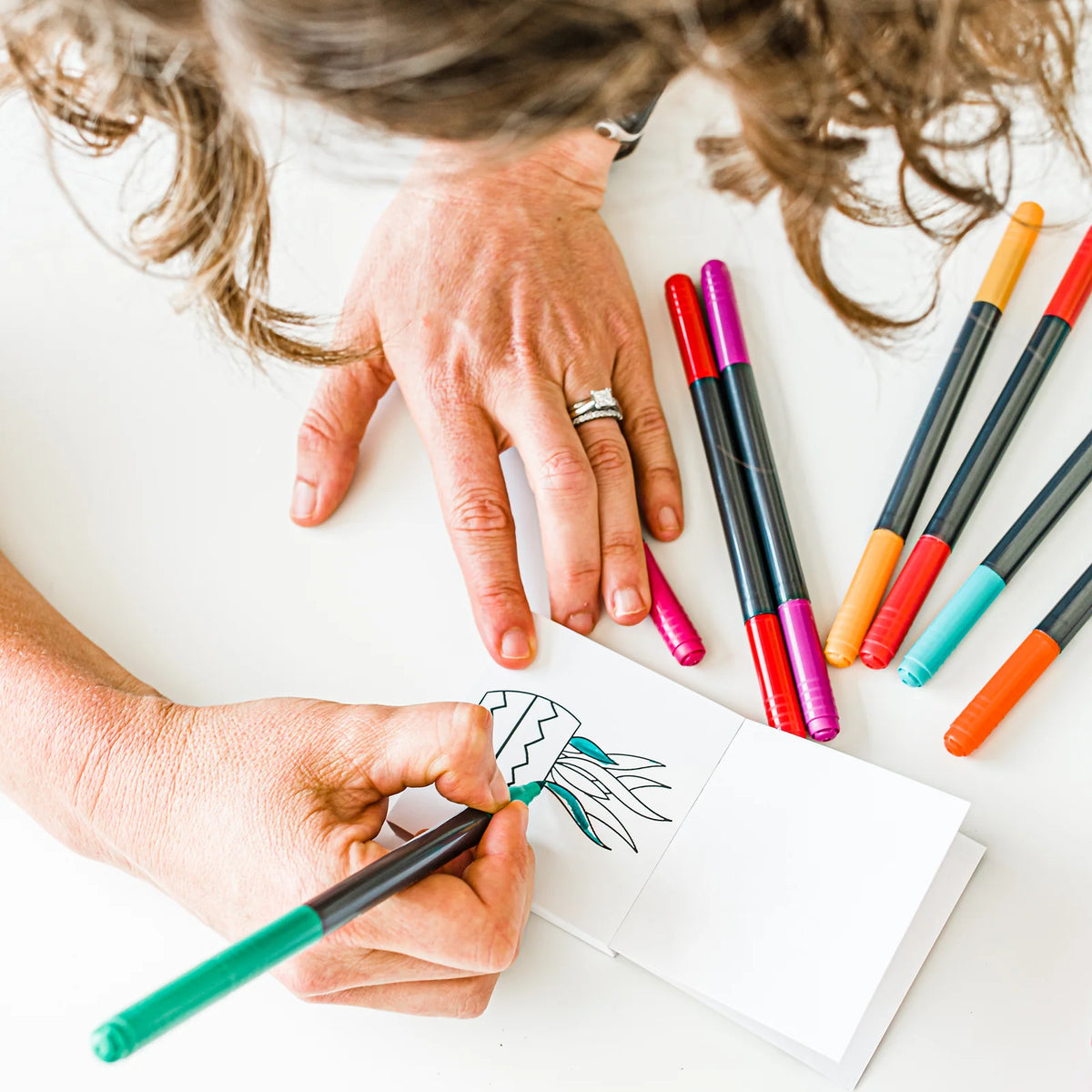 Mini Coloring Book, 3 x 3 Inch 50-Page Creative Activity