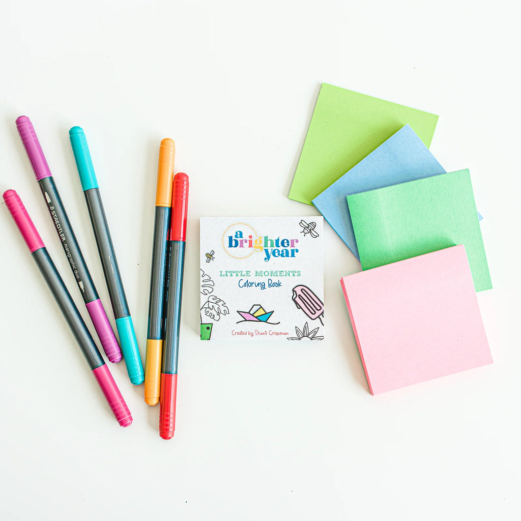 Mini Coloring Book, 3 x 3 Inch 50-Page Creative Activity