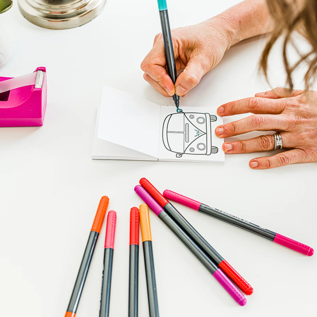 Mini Coloring Book, 3 x 3 Inch 50-Page Creative Activity