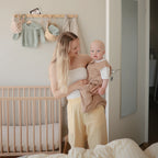 Mini Crib Sheet in Soft Organic Cotton Knit with Gentle Stretch and Fully Elastic Edges for the Nursery