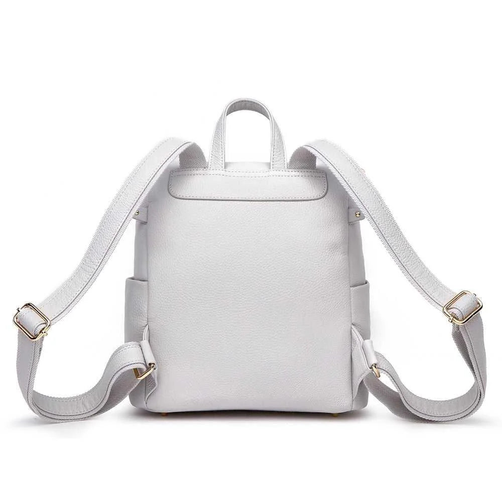 Mini Diaper Bag in Stone Grey Vegan Leather