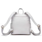 Mini Diaper Bag in Stone Grey Vegan Leather