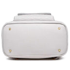 Mini Diaper Bag in Stone Grey Vegan Leather