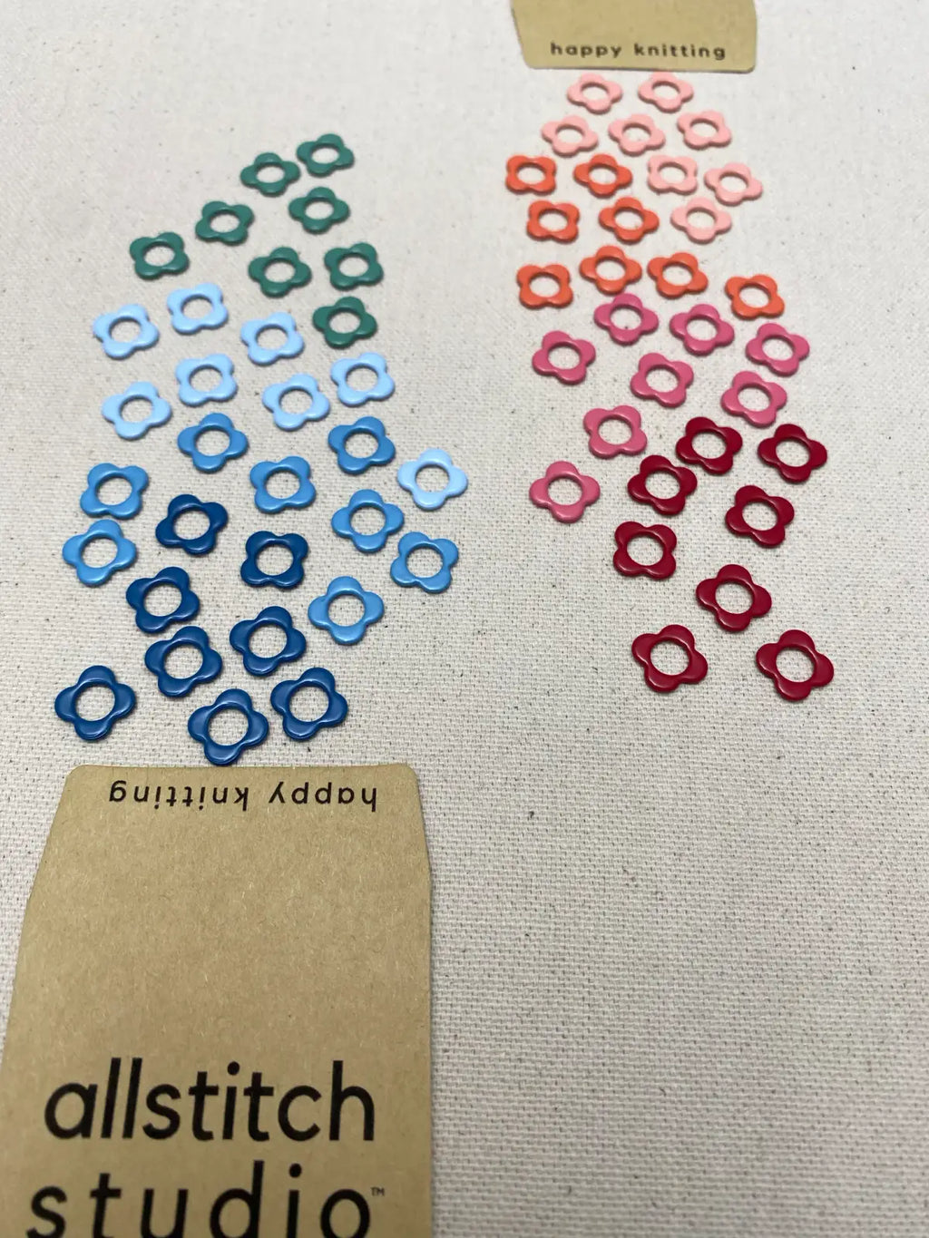 Mini Flower Knitting Stitch Markers in Metal