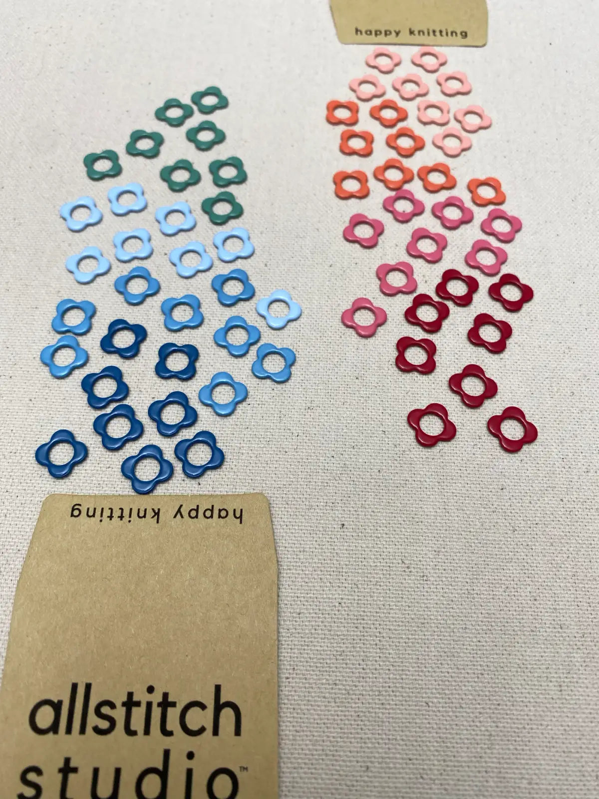 Mini Flower Knitting Stitch Markers in Metal