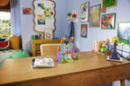 Mini Magnetic Tile Travel Set with 55 Pieces and a Reusable Metal Tin That Doubles as a Building Base