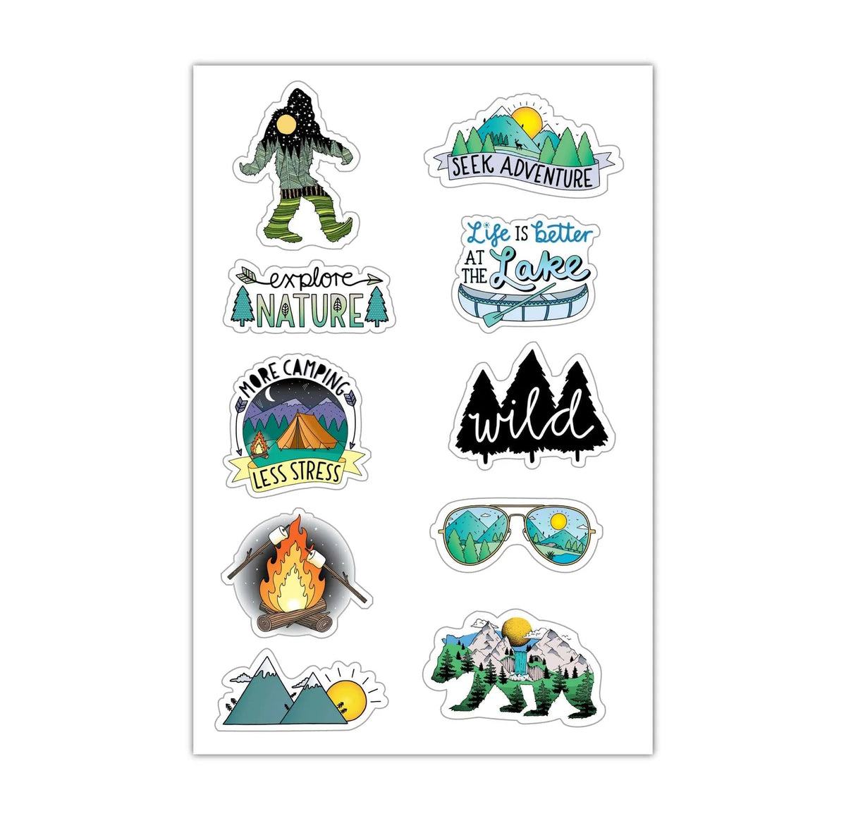 Mini Nature Stickers in 10 Designs