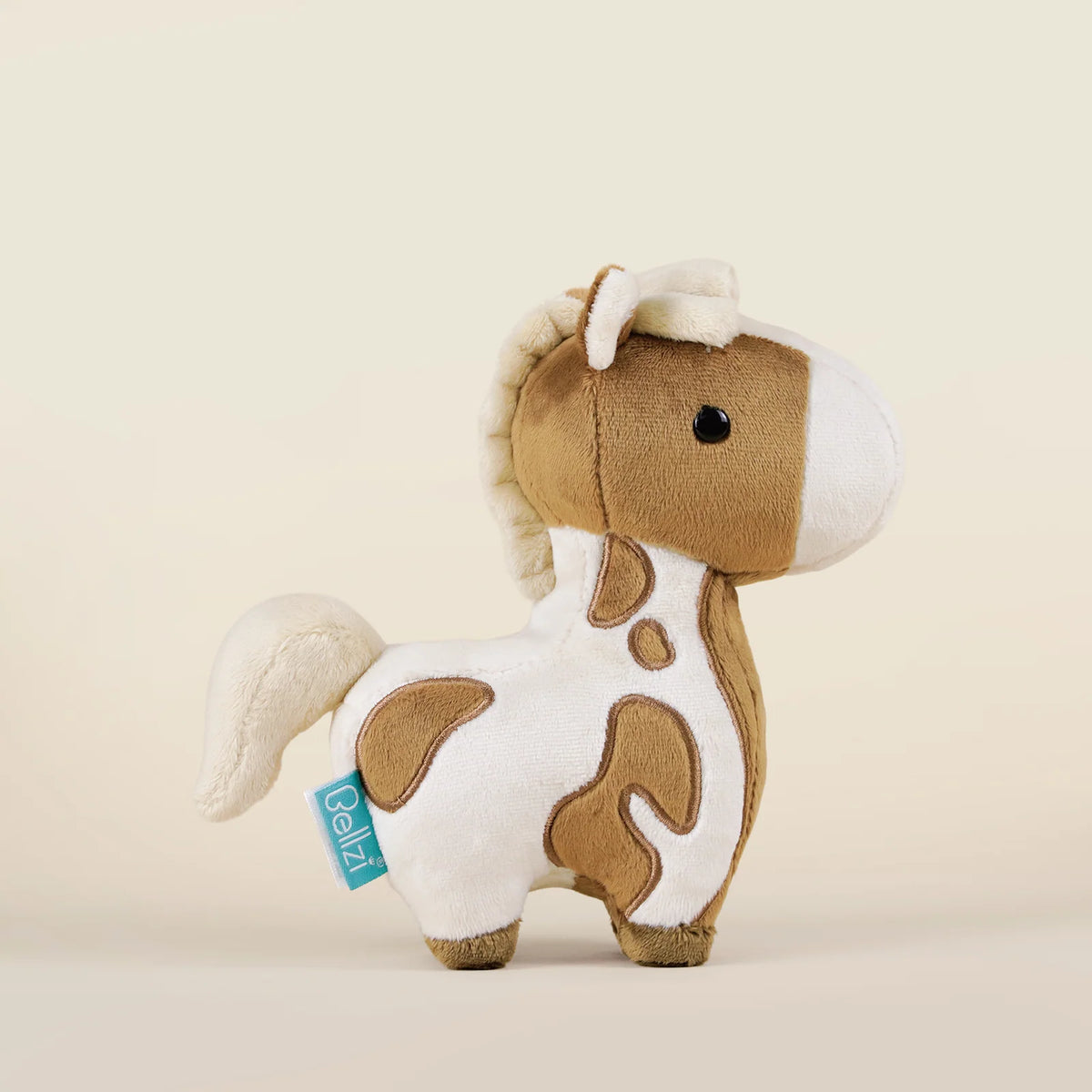 Mini Pinto Horse Stuffed Animal with a Soft Spotted Coat and Compact 8-Inch Length for Cuddles and Display