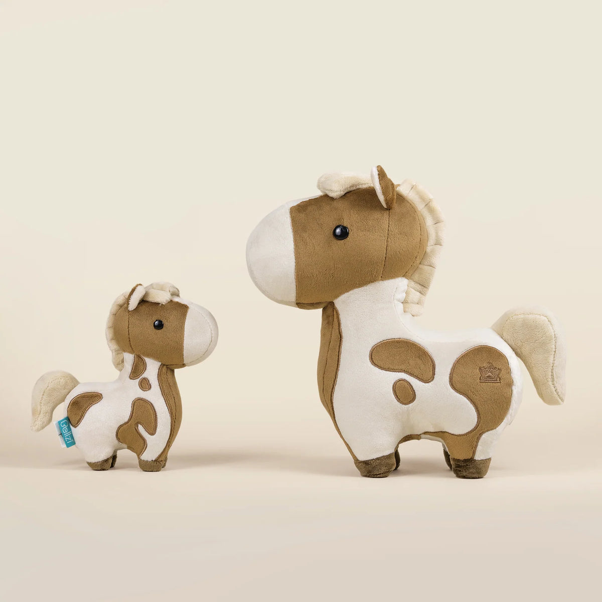 Mini Pinto Horse Stuffed Animal with a Soft Spotted Coat and Compact 8-Inch Length for Cuddles and Display