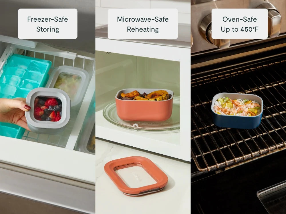 Mini Rectangular Glass Meal Prep Container