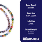 Mini Terracotta Clay Beads in Multicolor Patterns and Mixed