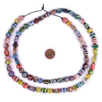 Mini Terracotta Clay Beads in Multicolor Patterns and Mixed