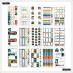 Mini Travel Planner Stickers Book with 806 Colorful Quotes, Boxes and Reminder Icons for Creative Planning