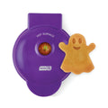 Mini Waffle Maker with Ghost Print, 4-Inch Nonstick Cooking Surface, Compact 350-Watt Breakfast Appliance