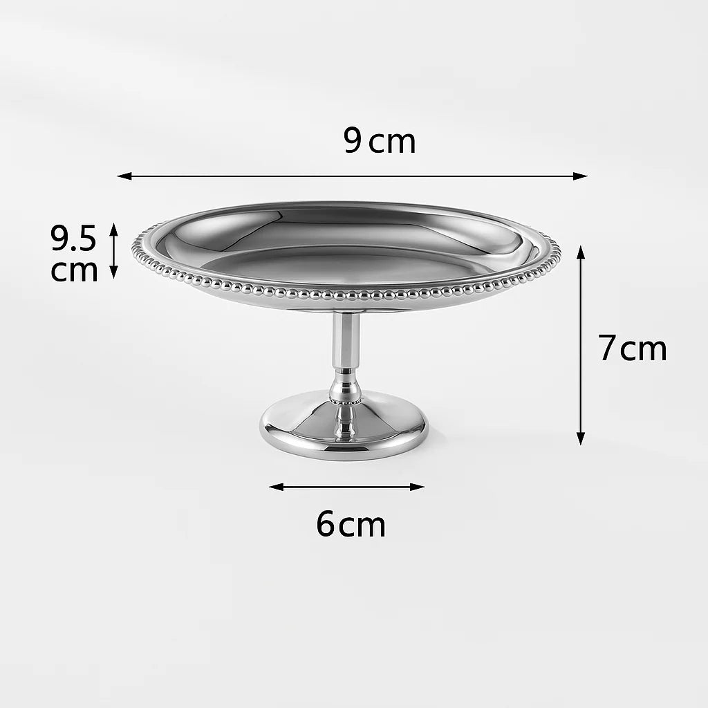 Miniature Cake Stand in Mirror-Polished Stainless Steel