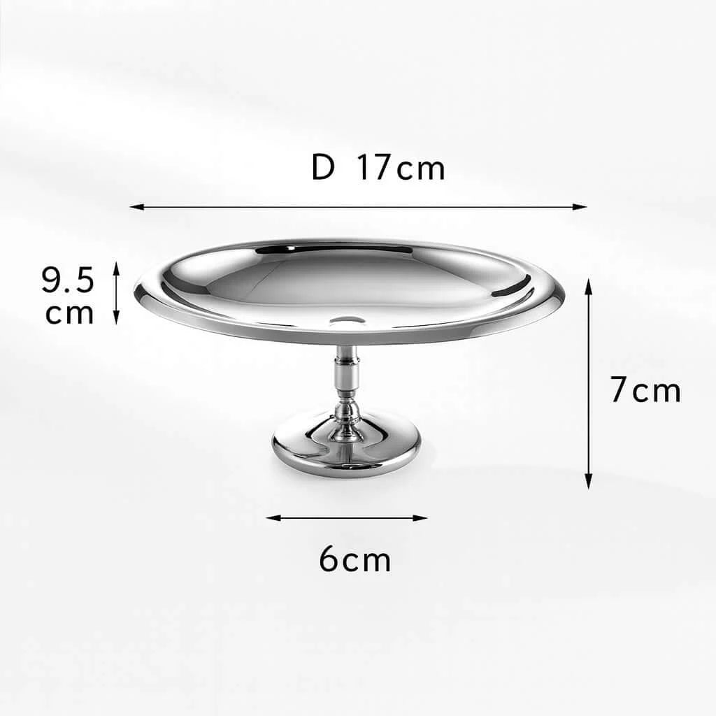 Miniature Cake Stand in Mirror-Polished Stainless Steel