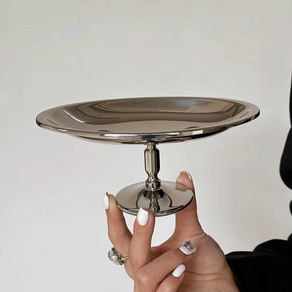 Miniature Cake Stand in Mirror-Polished Stainless Steel