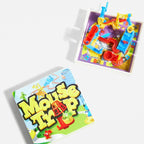 Miniature Mouse Trap Game with Pocket Case, Gameboard, Mouse and 27 Contraption Parts for Travel Fun