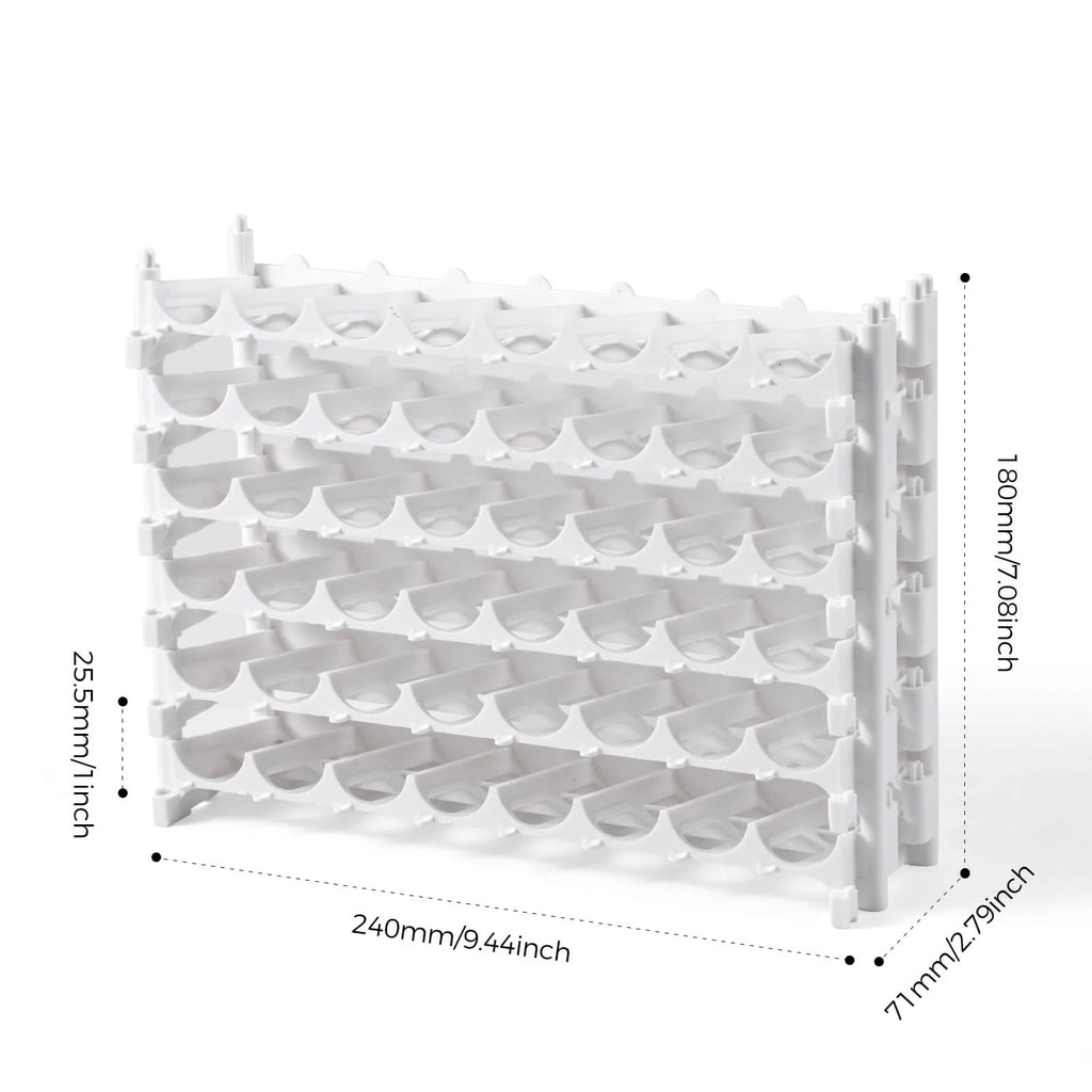 Miniature Paint Organizer Rack with Angled Bottle Holders and Stackable Storage for Your Hobby Desk