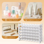 Miniature Paint Organizer Rack with Angled Bottle Holders and Stackable Storage for Your Hobby Desk
