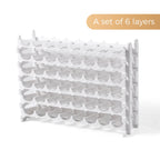 Miniature Paint Organizer Rack with Angled Bottle Holders and Stackable Storage for Your Hobby Desk — A set of 6 layers
