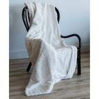 Minky Blanket in Plush White Polyester Microfiber, Soft Cozy Throw for Couch, Bed and Chilly Evenings