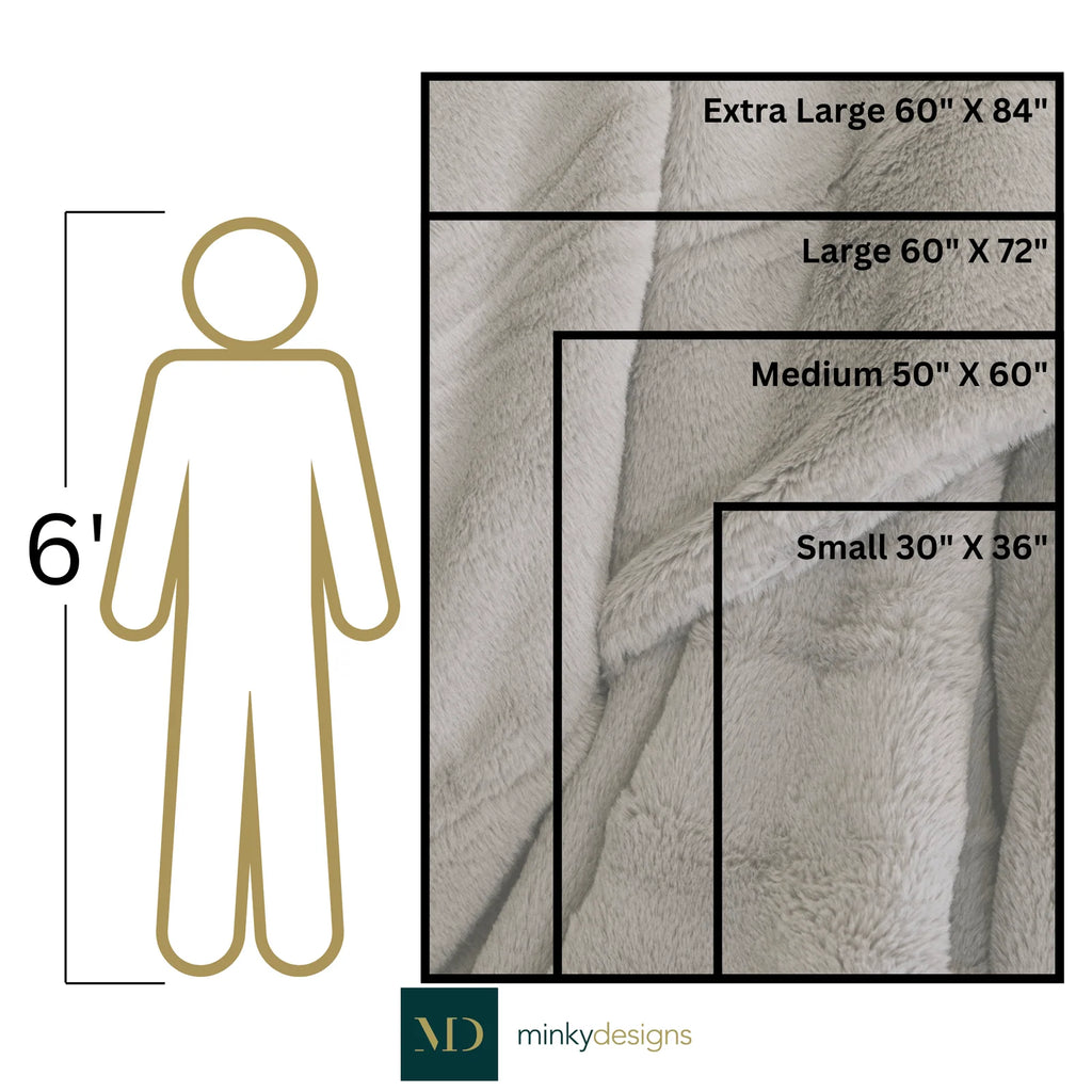 Minky Blanket in Plush White Polyester Microfiber, Soft Cozy Throw for Couch, Bed and Chilly Evenings