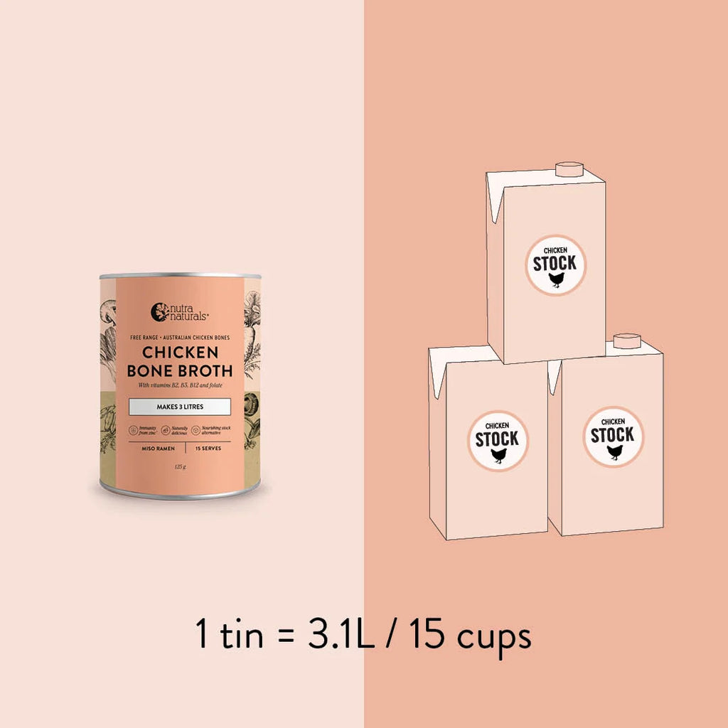 Miso Ramen Chicken Bone Broth Powder in a 125 g Pack