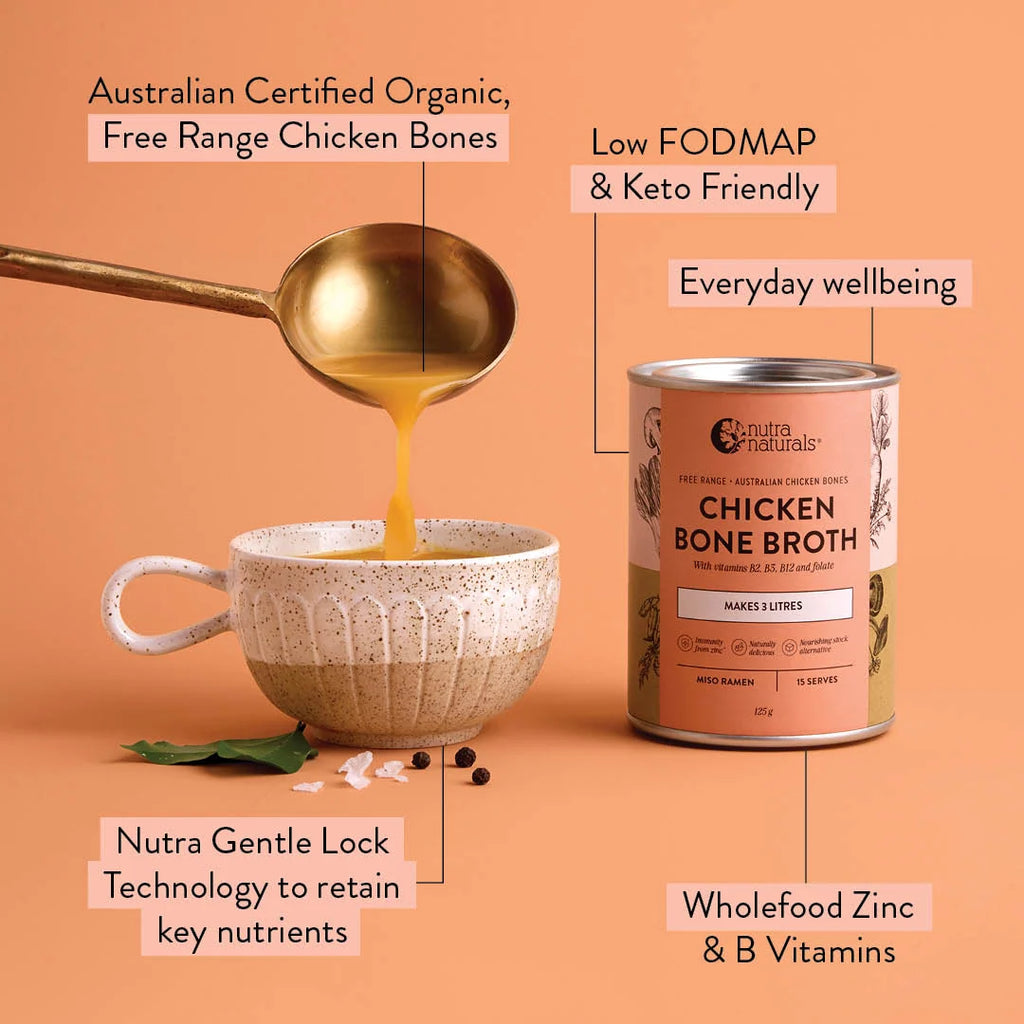 Miso Ramen Chicken Bone Broth Powder in a 125 g Pack