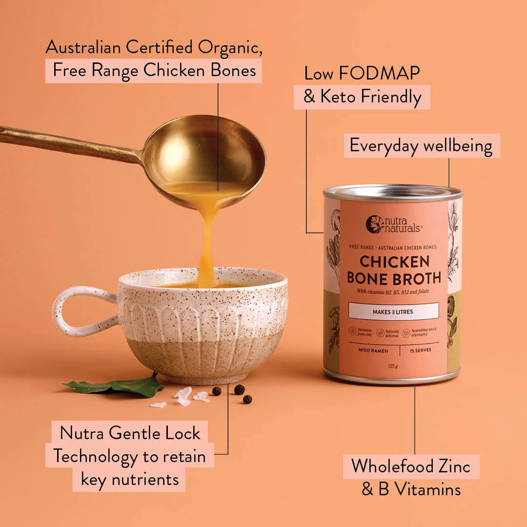Miso Ramen Chicken Bone Broth Powder in a 125 g Pack