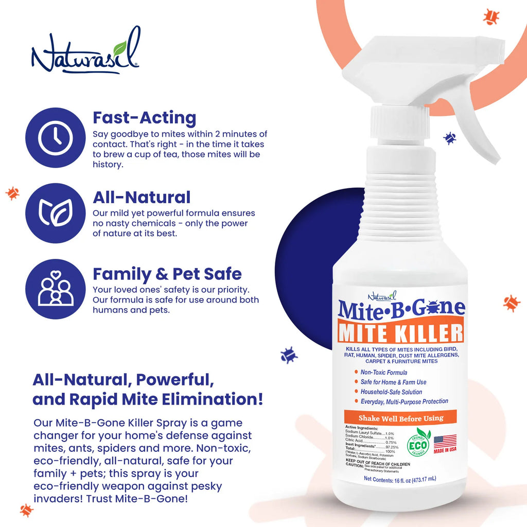 Mite Killer Spray in 16oz, 32oz and 1 Gallon Sizes