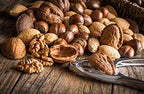 Mixed Nuts in Shell for Snacking and Baking, Raw Walnuts, Pecans, Almonds and Hazelnuts Grown in the US