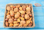 Mixed Nuts in Shell for Snacking and Baking, Raw Walnuts, Pecans, Almonds and Hazelnuts Grown in the US