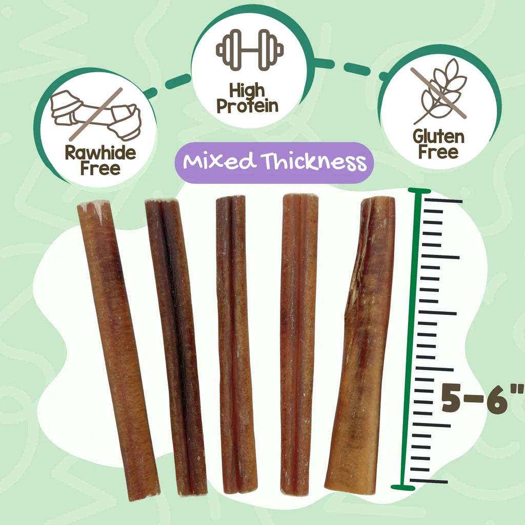 Mixed Thickness Bully Sticks