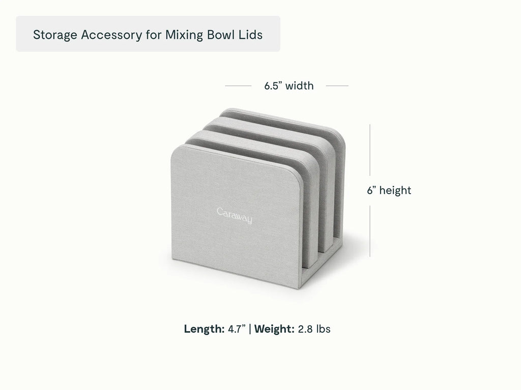 Mixing Bowl Lid Organizer for Upright, Protected Kitchen Storage and Clutter-Free Cabinet Access