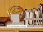 Mixing Bowl Lid Organizer for Upright, Protected Kitchen Storage and Clutter-Free Cabinet Access