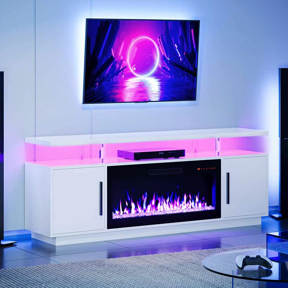 Modern 70 Inch TV Stand, White