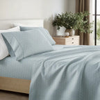 Modern Circles Patterned Microfiber Sheet Set in Twin, Full, Queen, King and Cal King Sizes