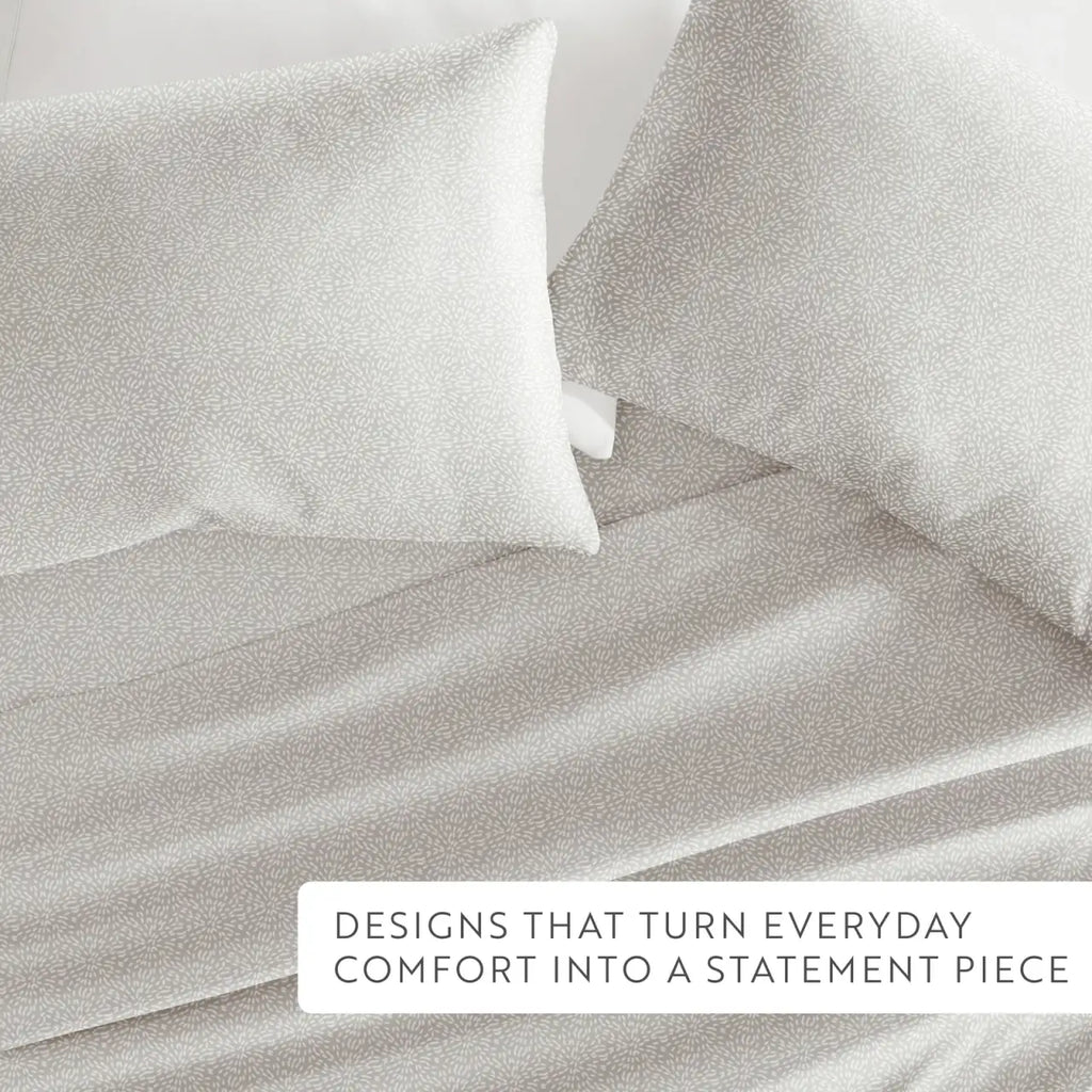 Modern Circles Patterned Microfiber Sheet Set in Twin, Full, Queen, King and Cal King Sizes