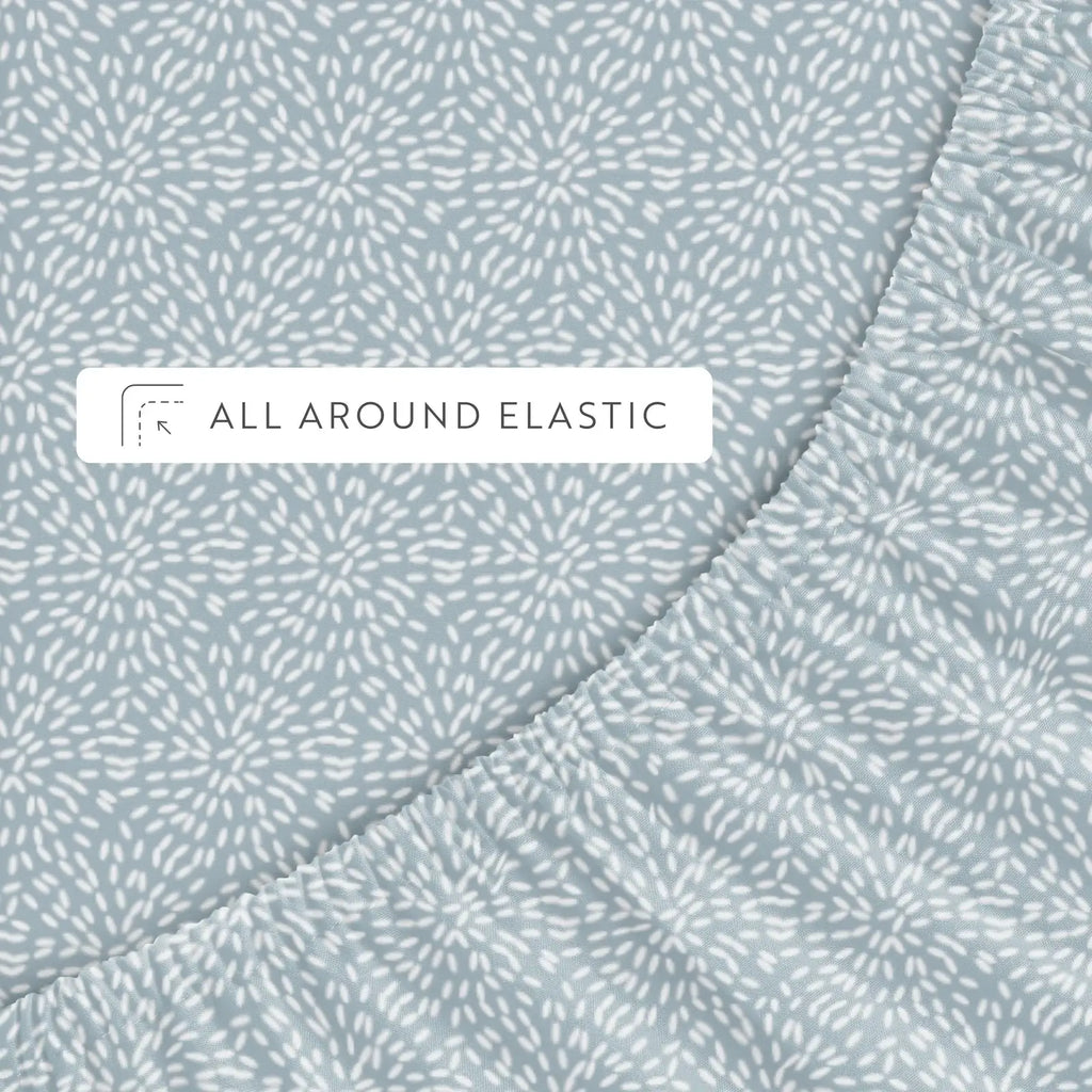 Modern Circles Patterned Microfiber Sheet Set in Twin, Full, Queen, King and Cal King Sizes