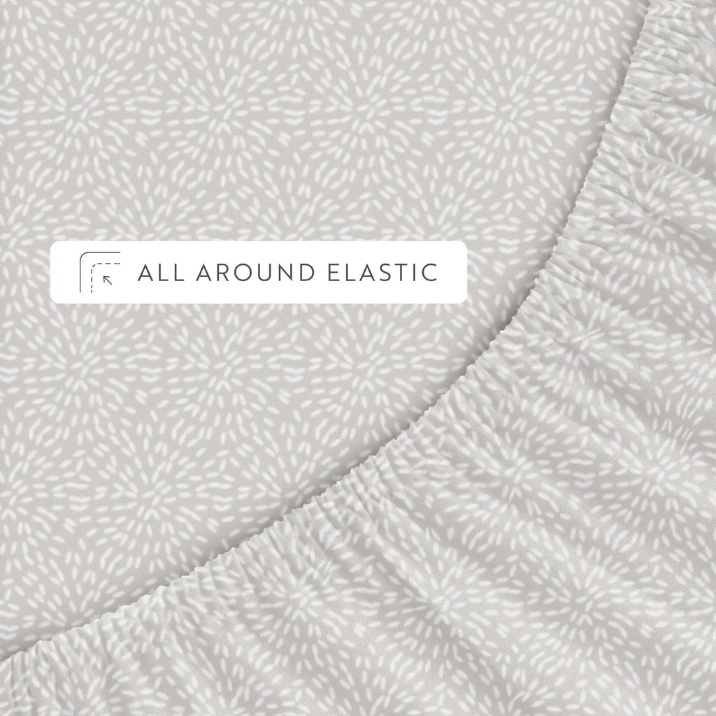 Modern Circles Patterned Microfiber Sheet Set in Twin, Full, Queen, King and Cal King Sizes