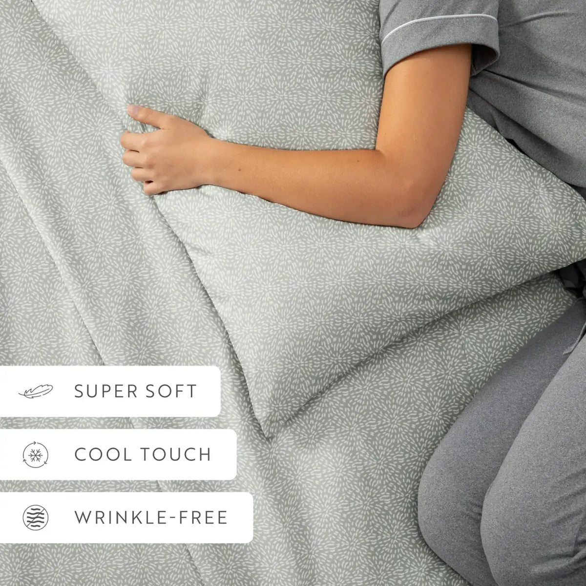 Modern Circles Patterned Microfiber Sheet Set in Twin, Full, Queen, King and Cal King Sizes